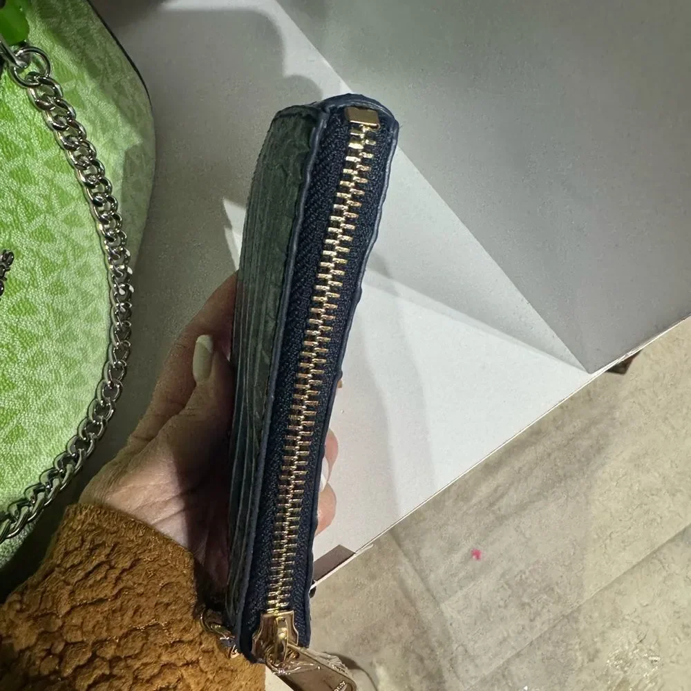 NWT Brahmin Britt Blue serenade Embossed Wristlet